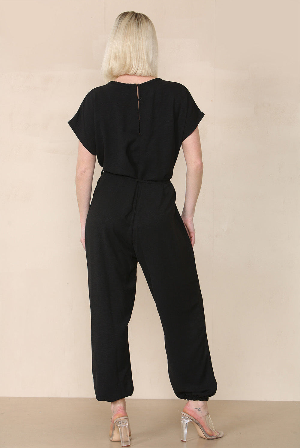 Tie Waist Stylish Harem Jumpsuit Playsuits & Jumpsuits WearAll