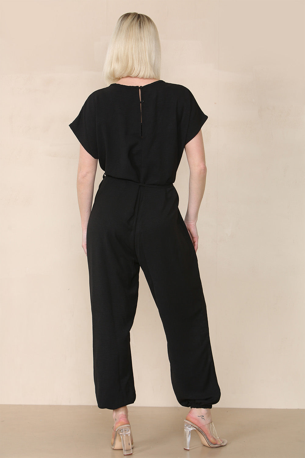 Tie Waist Stylish Harem Jumpsuit Playsuits & Jumpsuits WearAll