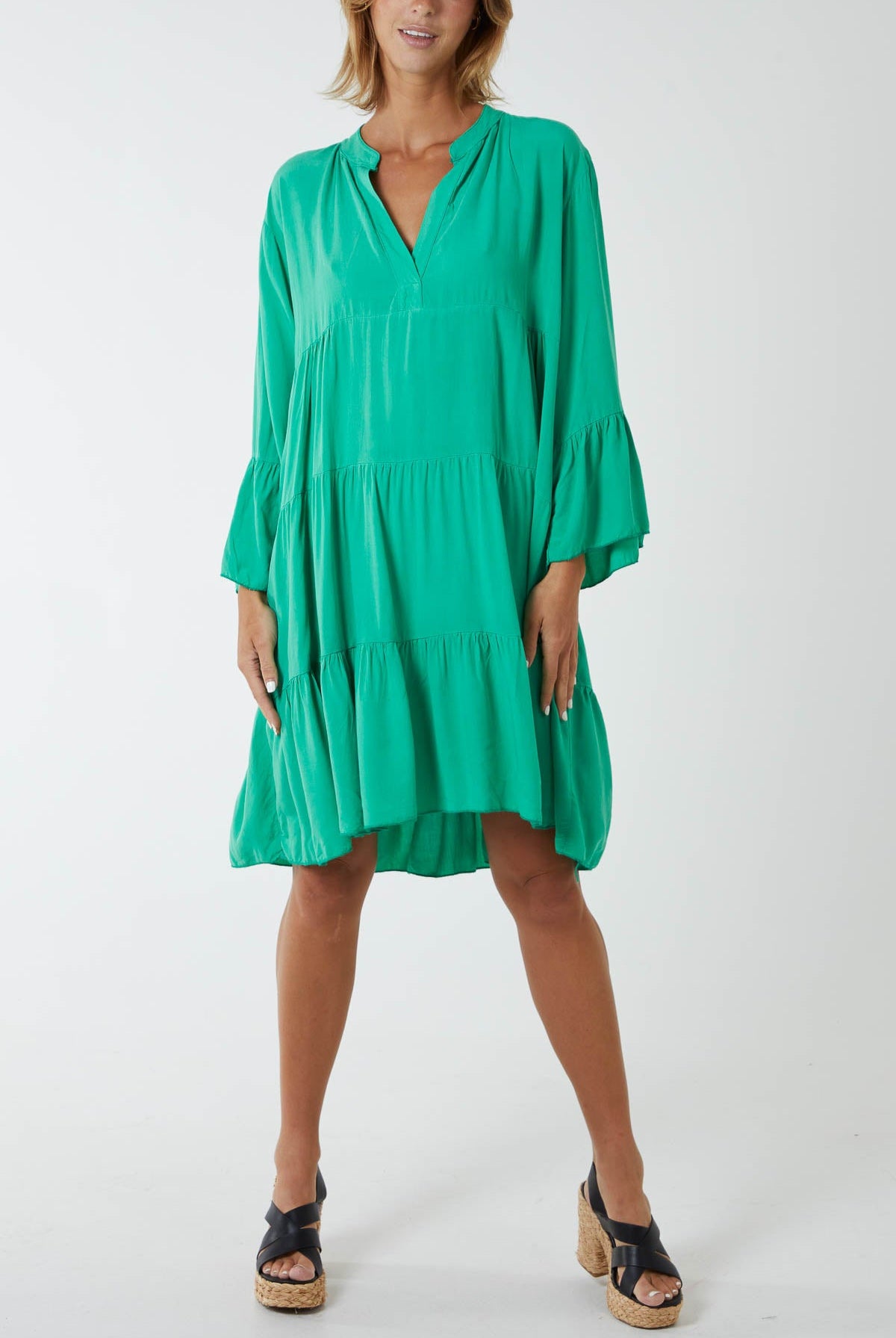 Flare Smock Dress Dress WearAll Jade One Size