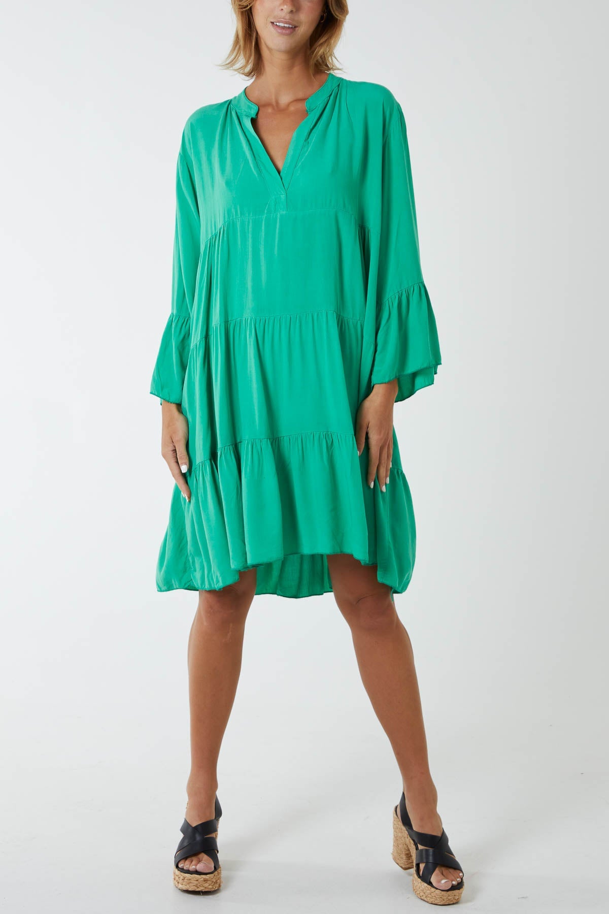 Flare Smock Dress Dress WearAll Jade One Size
