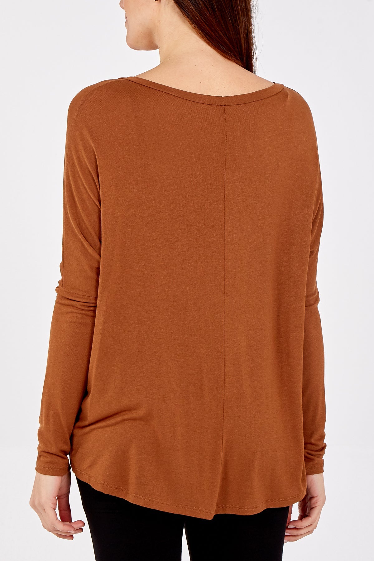 Basic Long Sleeve High Low Top TOPMF2 WearAll