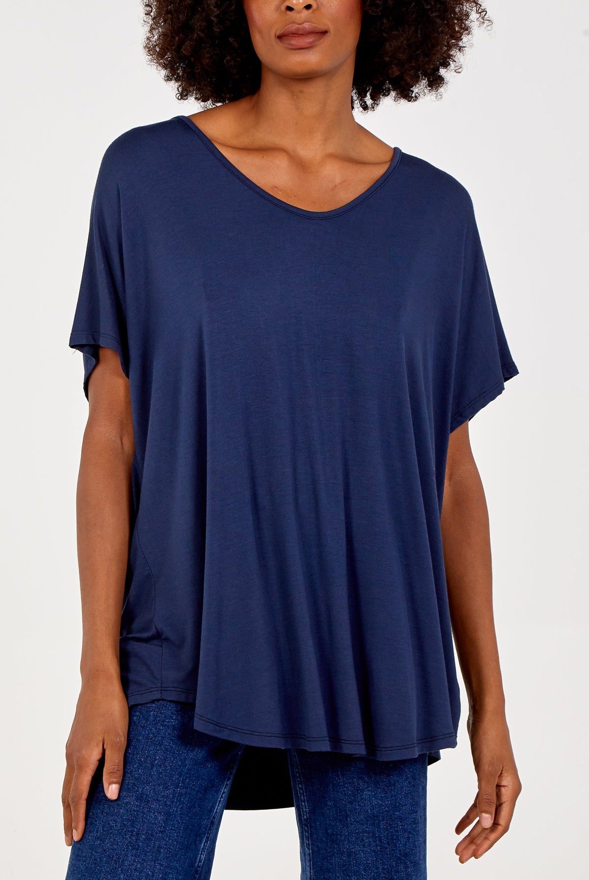 Basic Oversized Tee TOPMF2 WearAll Navy One Size