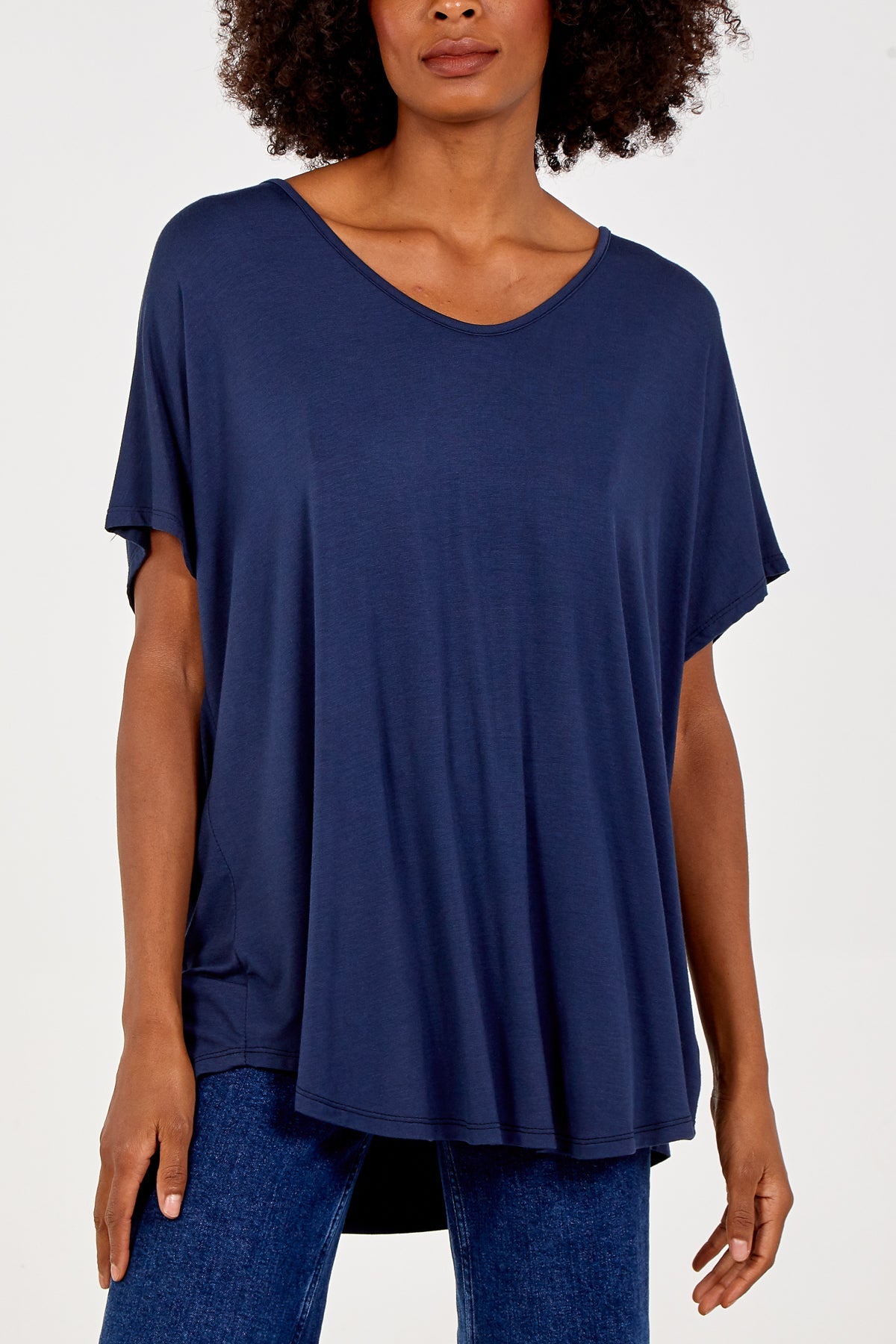 Basic Oversized Tee TOPMF2 WearAll Navy One Size
