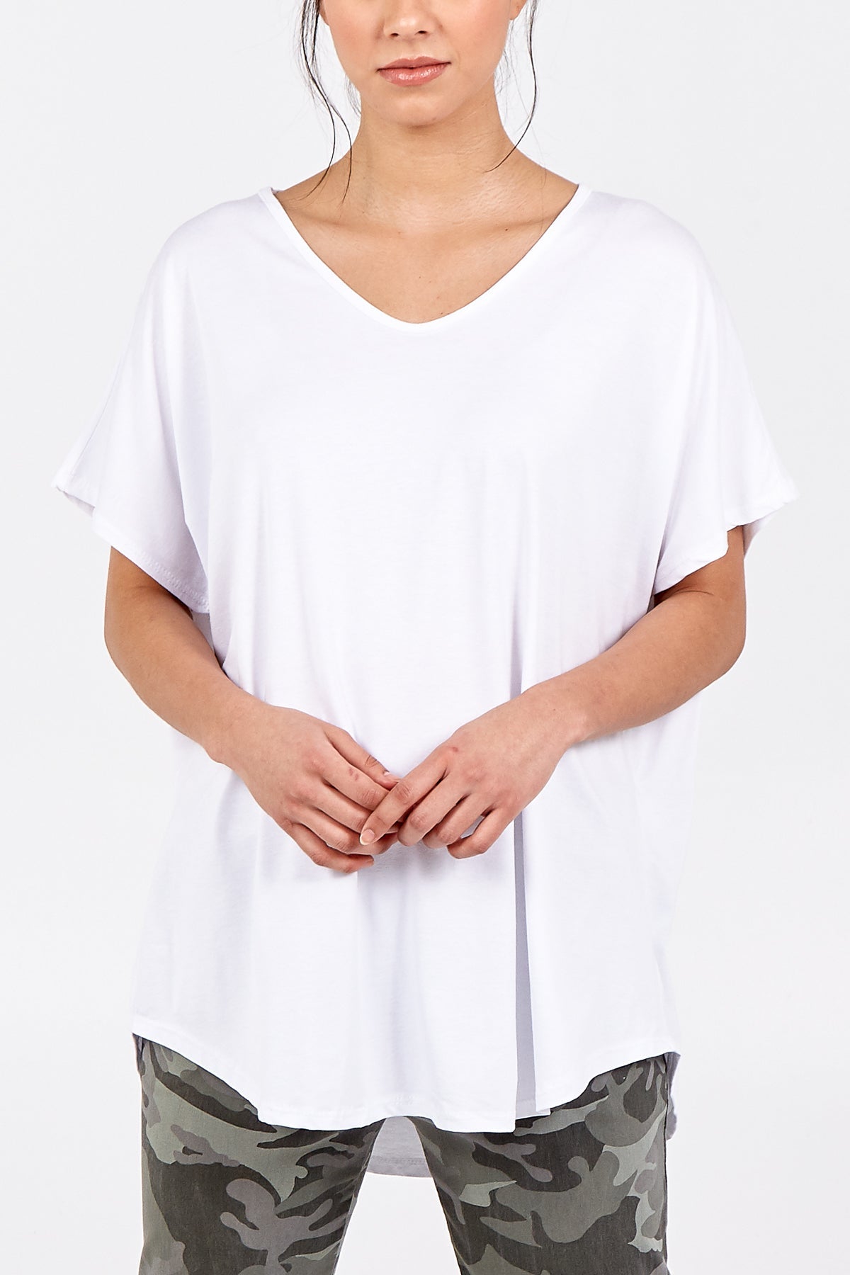 Basic Oversized Tee TOPMF2 WearAll White One Size