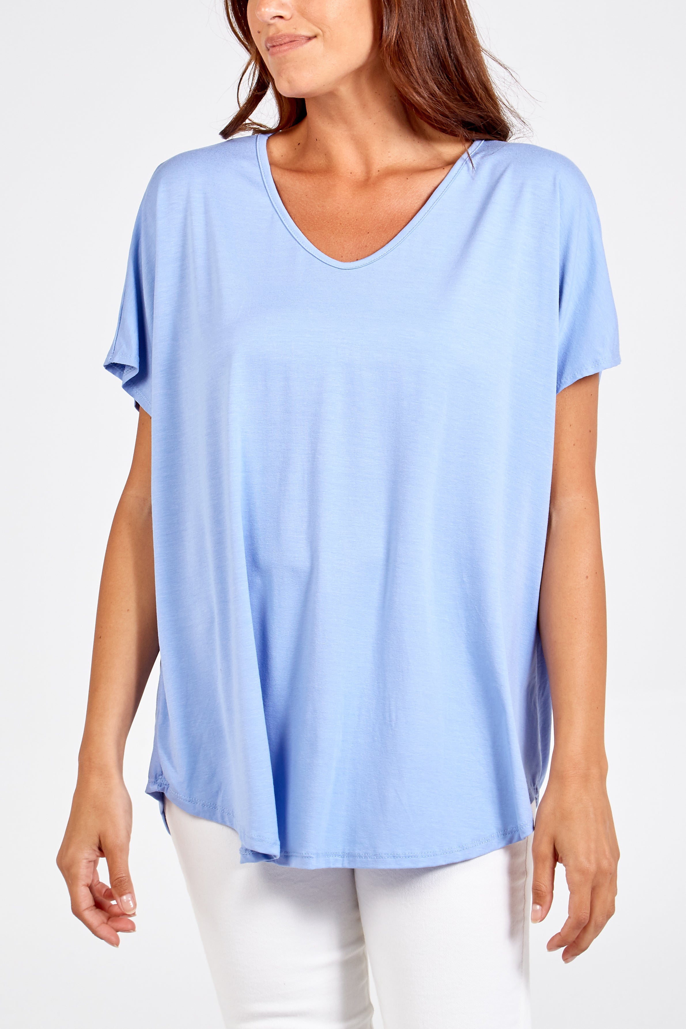 Basic Oversized Tee TOPMF2 WearAll Light Blue One Size