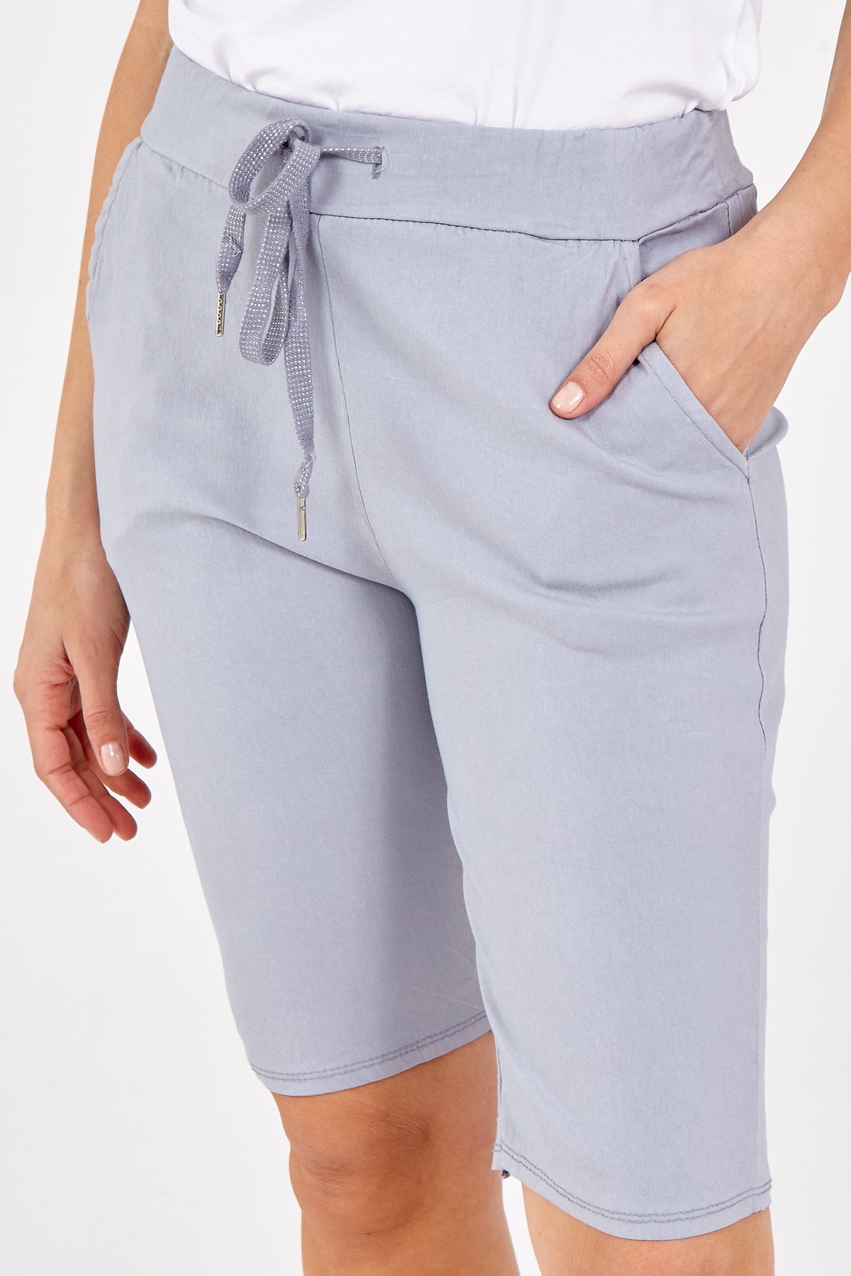 Magic Plain Drawstring Shorts XL-XXL Trousers WearAll Grey XL-XXL