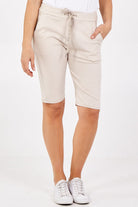 Plus Size Magic Plain Drawstring Shorts Skirts & Shorts WearAll