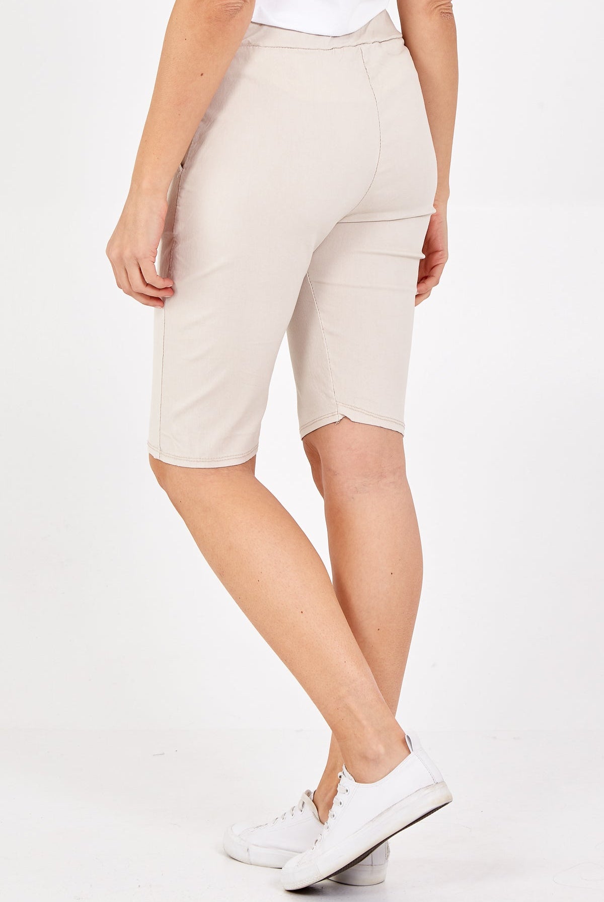 Plus Size Magic Plain Drawstring Shorts Skirts & Shorts WearAll