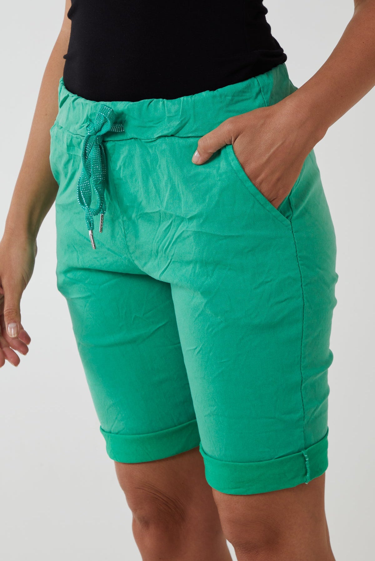 Magic Plain Drawstring Shorts Skirts & Shorts WearAll