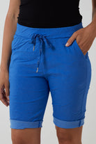 Plus Size Magic Plain Drawstring Shorts Skirts & Shorts WearAll