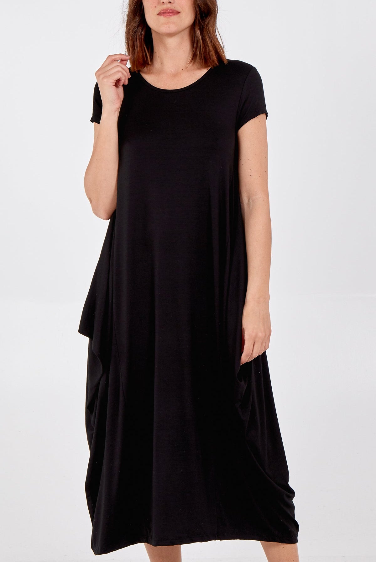 Cap Sleeve Plain Parachute Dress DMF2 WearAll