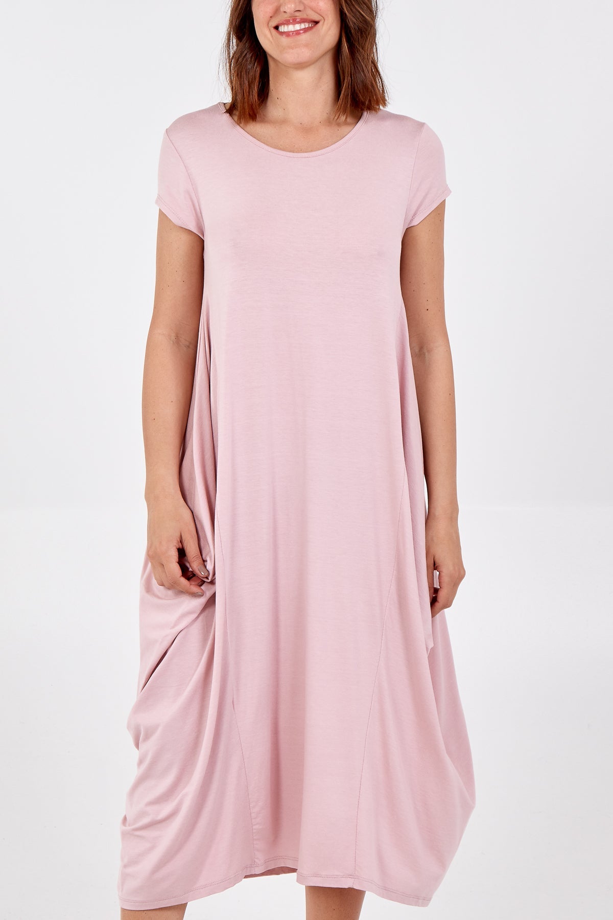 Cap Sleeve Plain Parachute Dress DMF2 WearAll