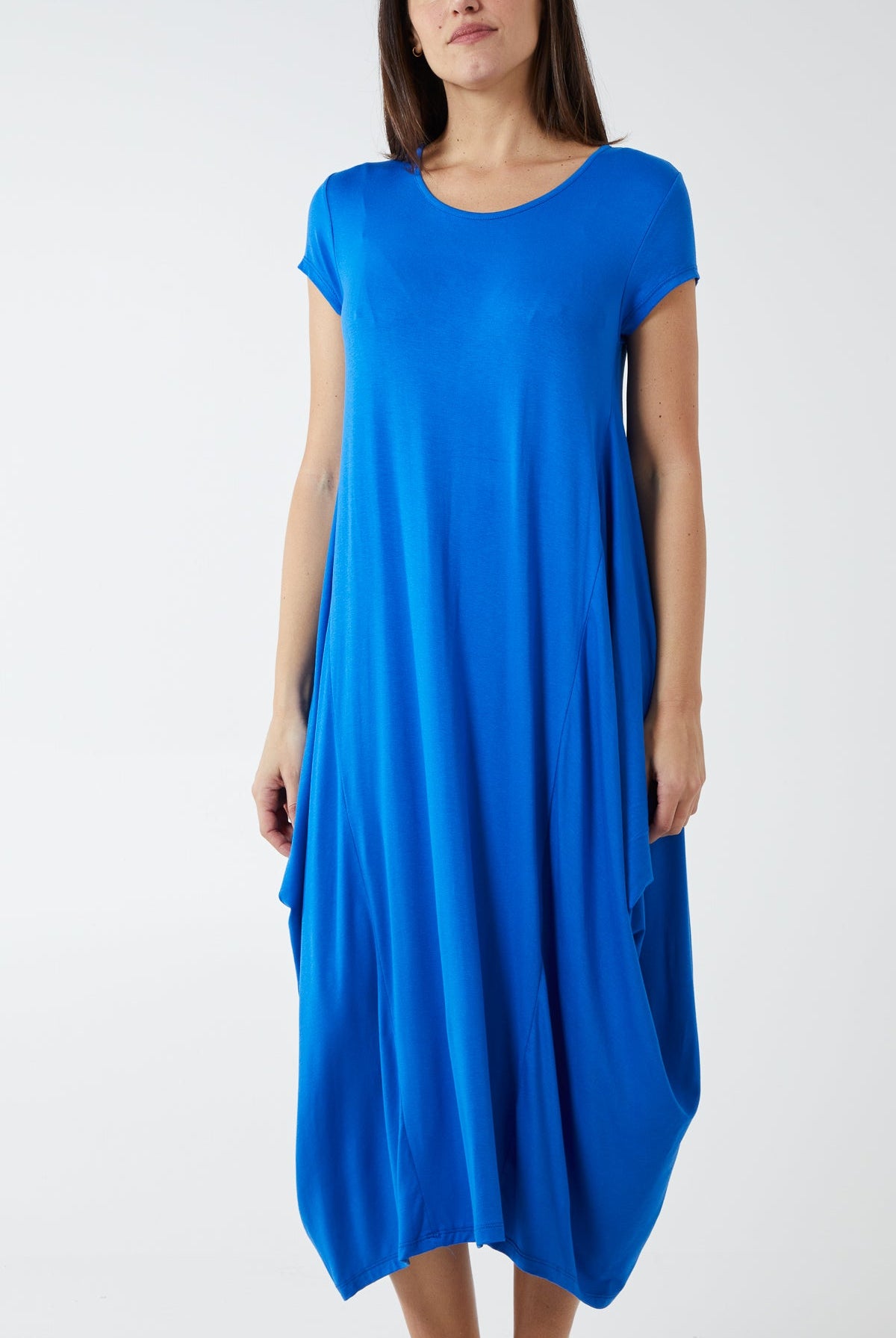 Cap Sleeve Plain Parachute Dress DMF2 WearAll