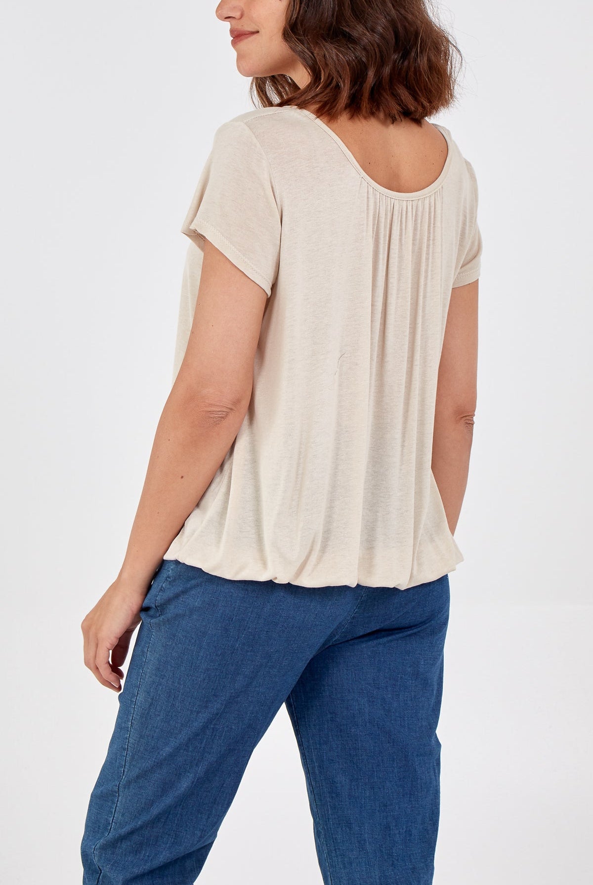 Scoop Neck Elastic Top TOPMF2 WearAll
