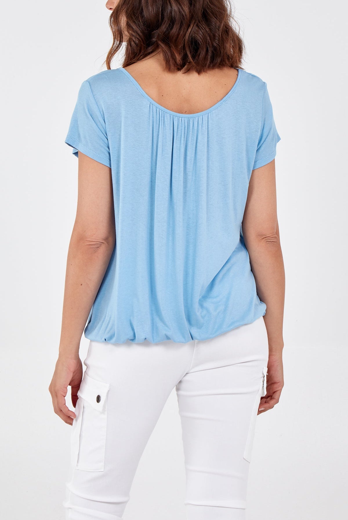 Scoop Neck Elastic Top TOPMF2 WearAll