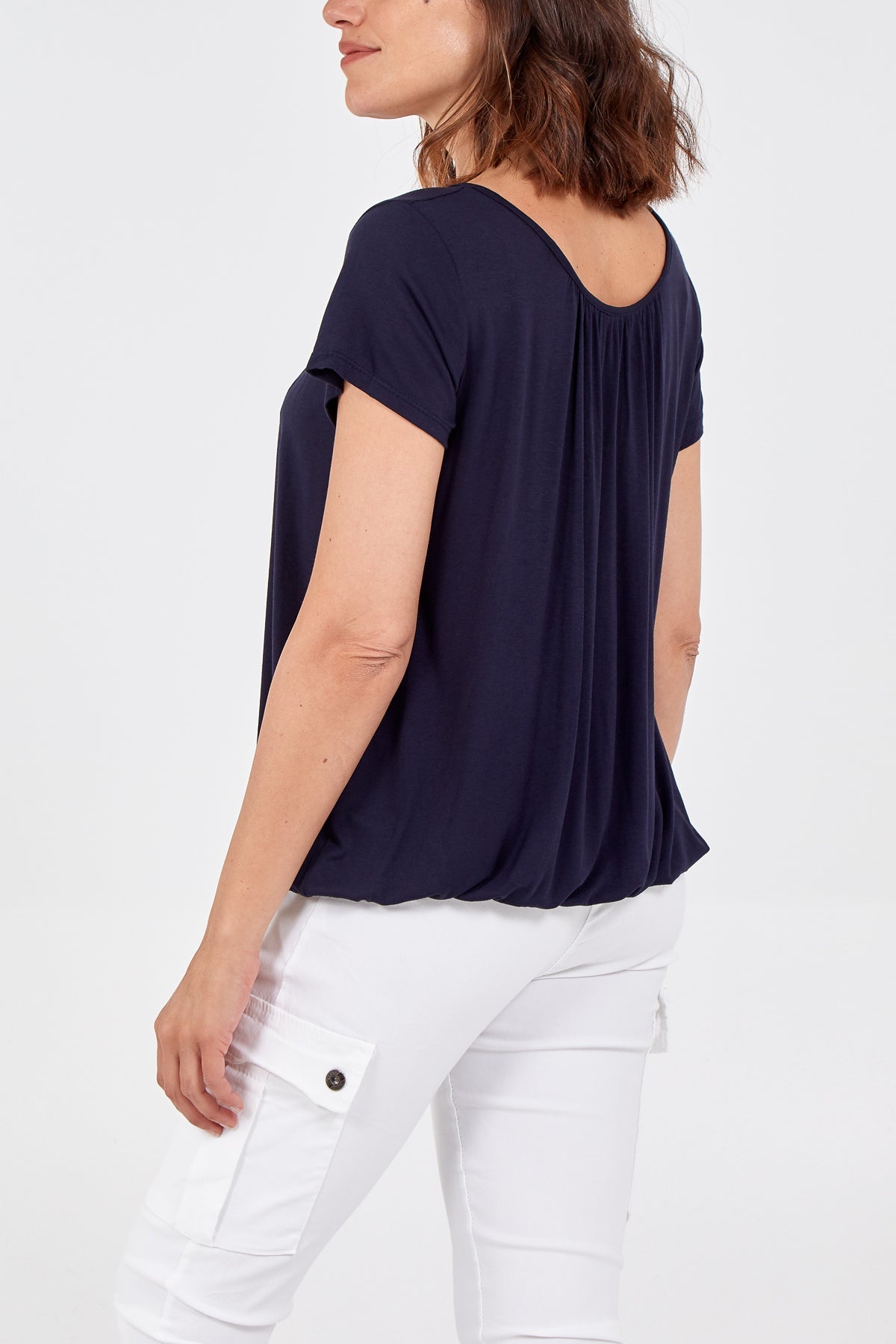 Scoop Neck Elastic Top TOPMF2 WearAll