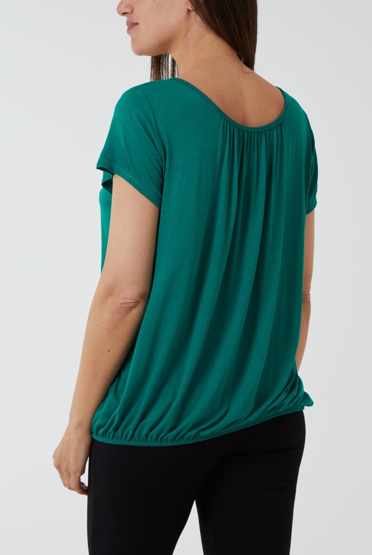 Scoop Neck Elastic Top TOPMF2 WearAll
