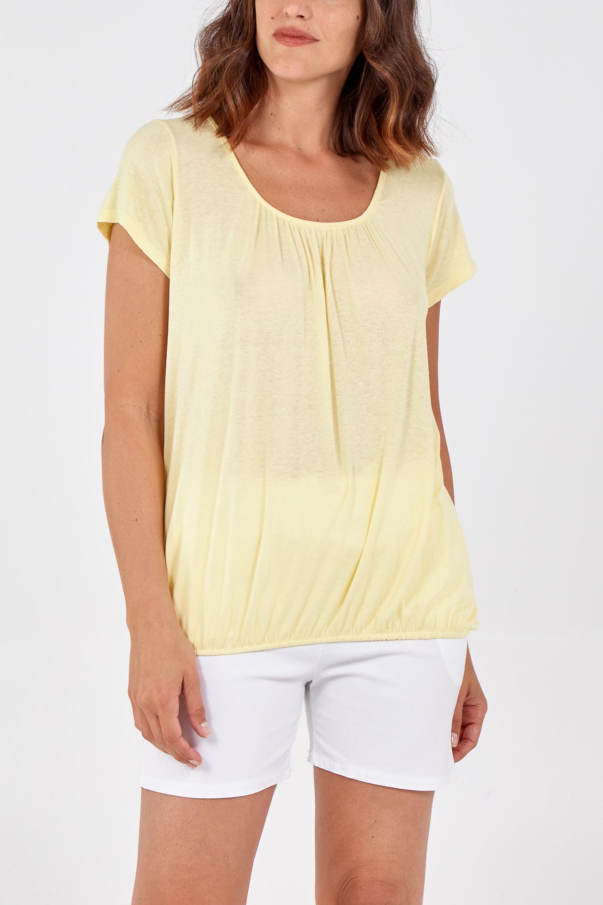 Scoop Neck Elastic Top TOPMF2 WearAll