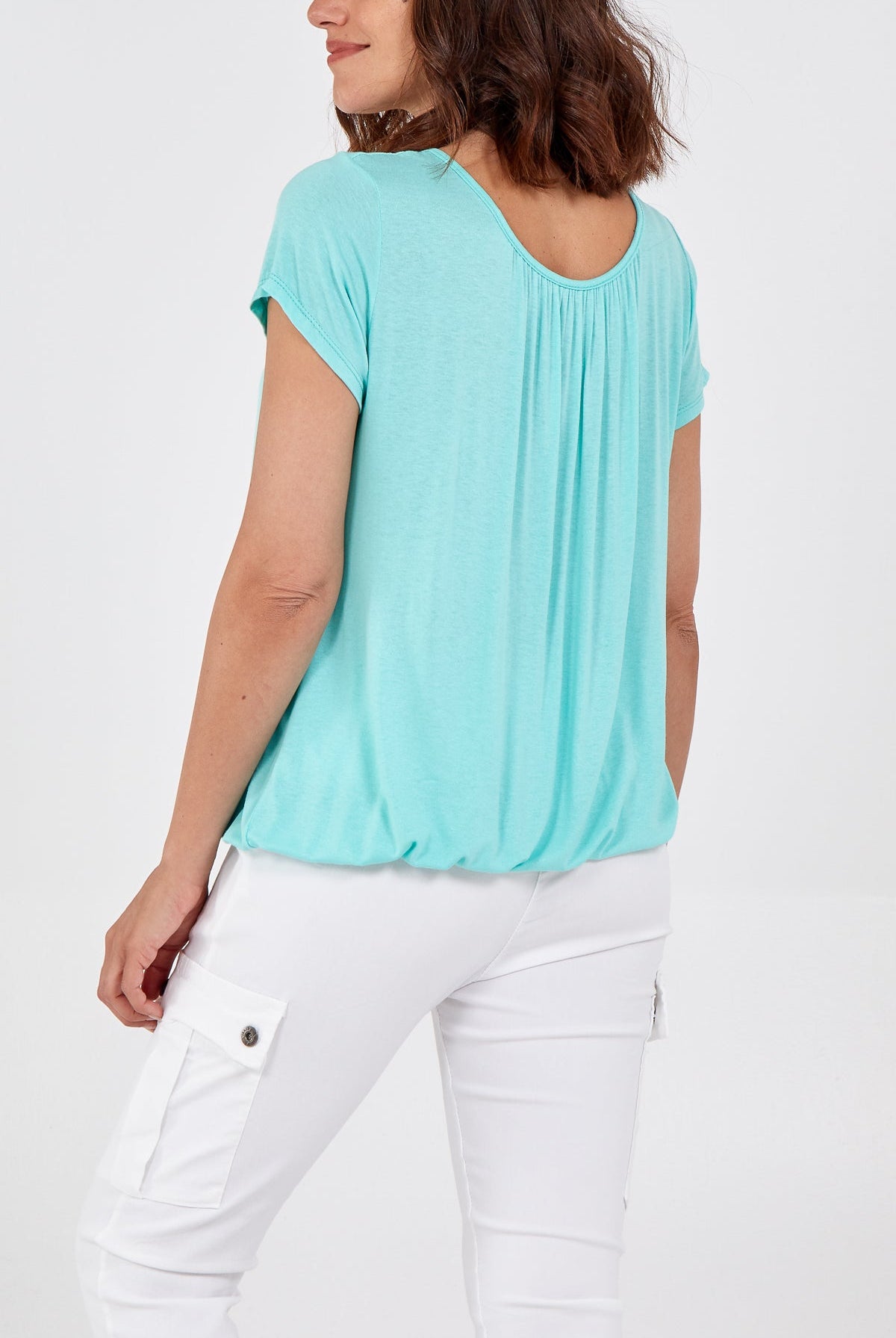 Scoop Neck Elastic Top TOPMF2 WearAll