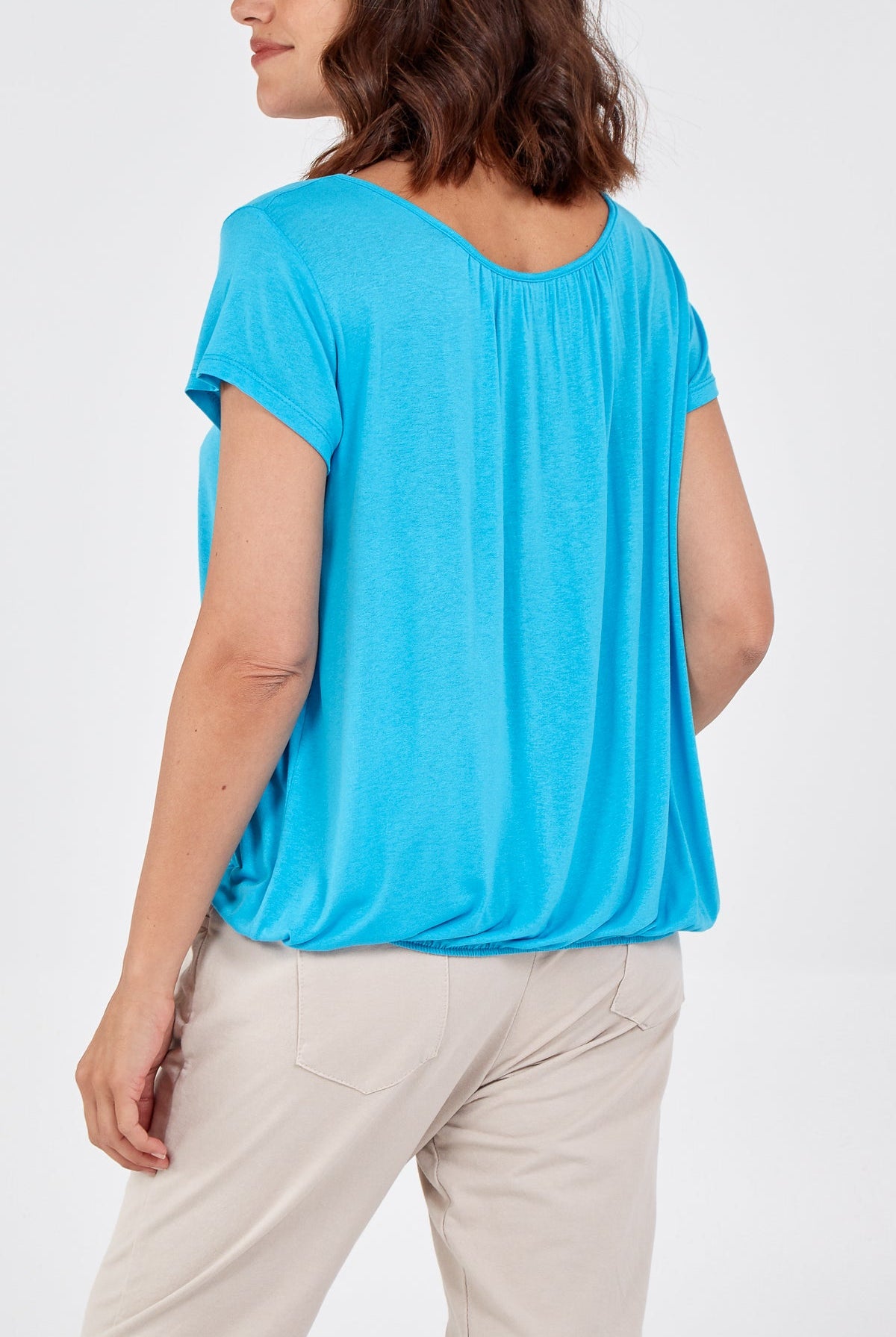 Scoop Neck Elastic Top TOPMF2 WearAll