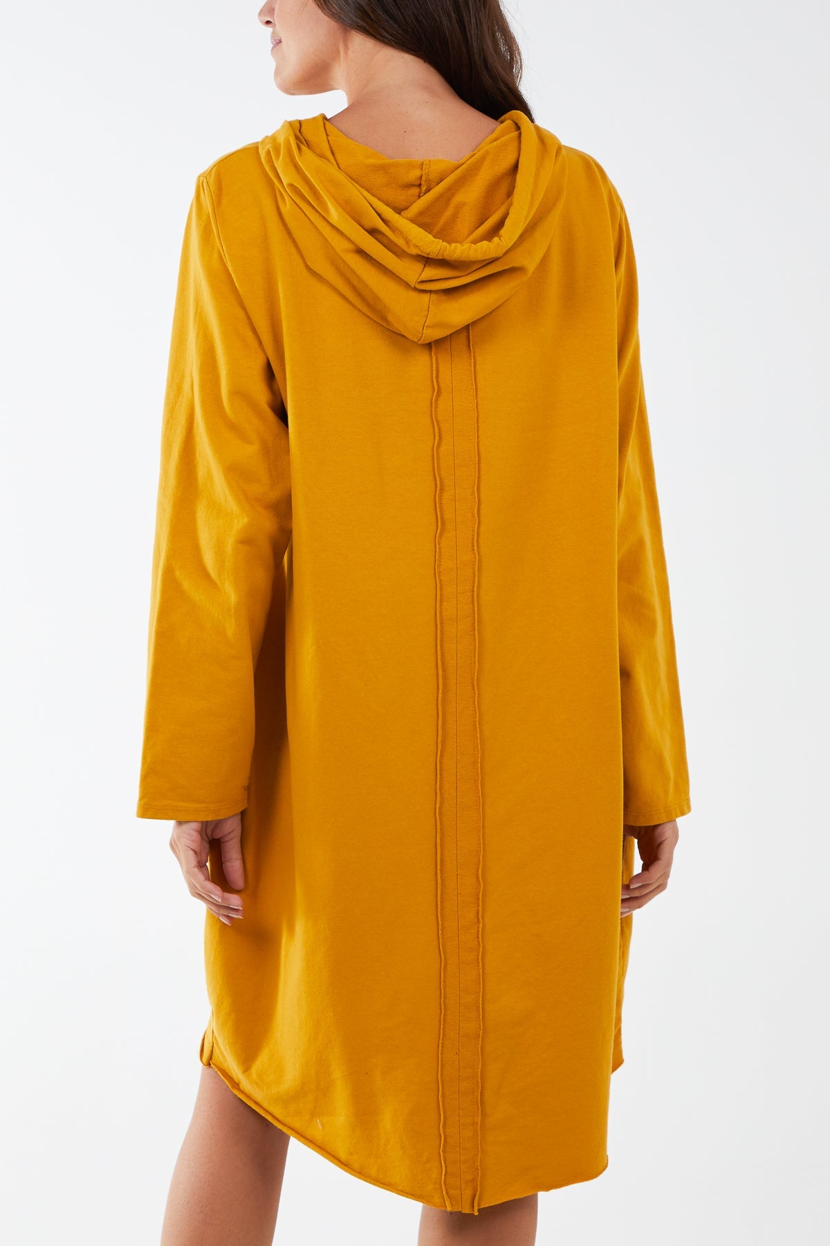 Fake Wrap Hoodie Dress With Pockets DMF2 WearAll