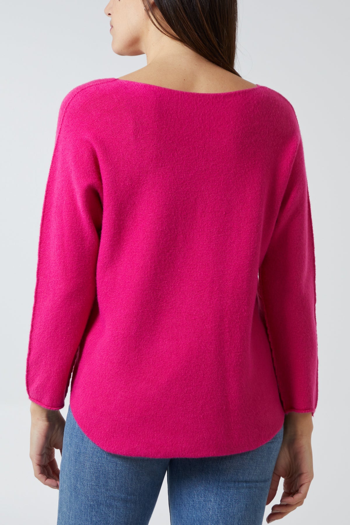 Raw Edge V-Neck Jumper TOPMF2 WearAll