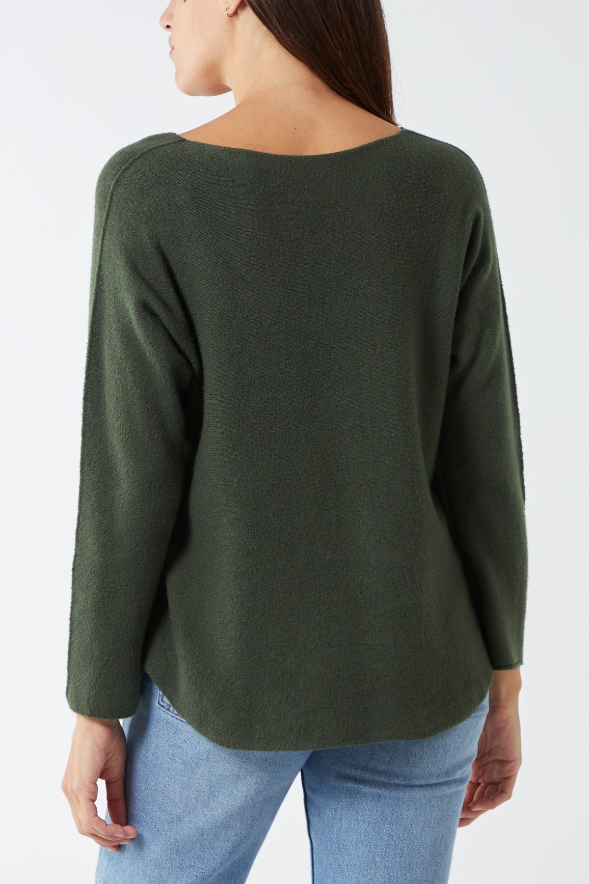 Raw Edge V-Neck Jumper TOPMF2 WearAll