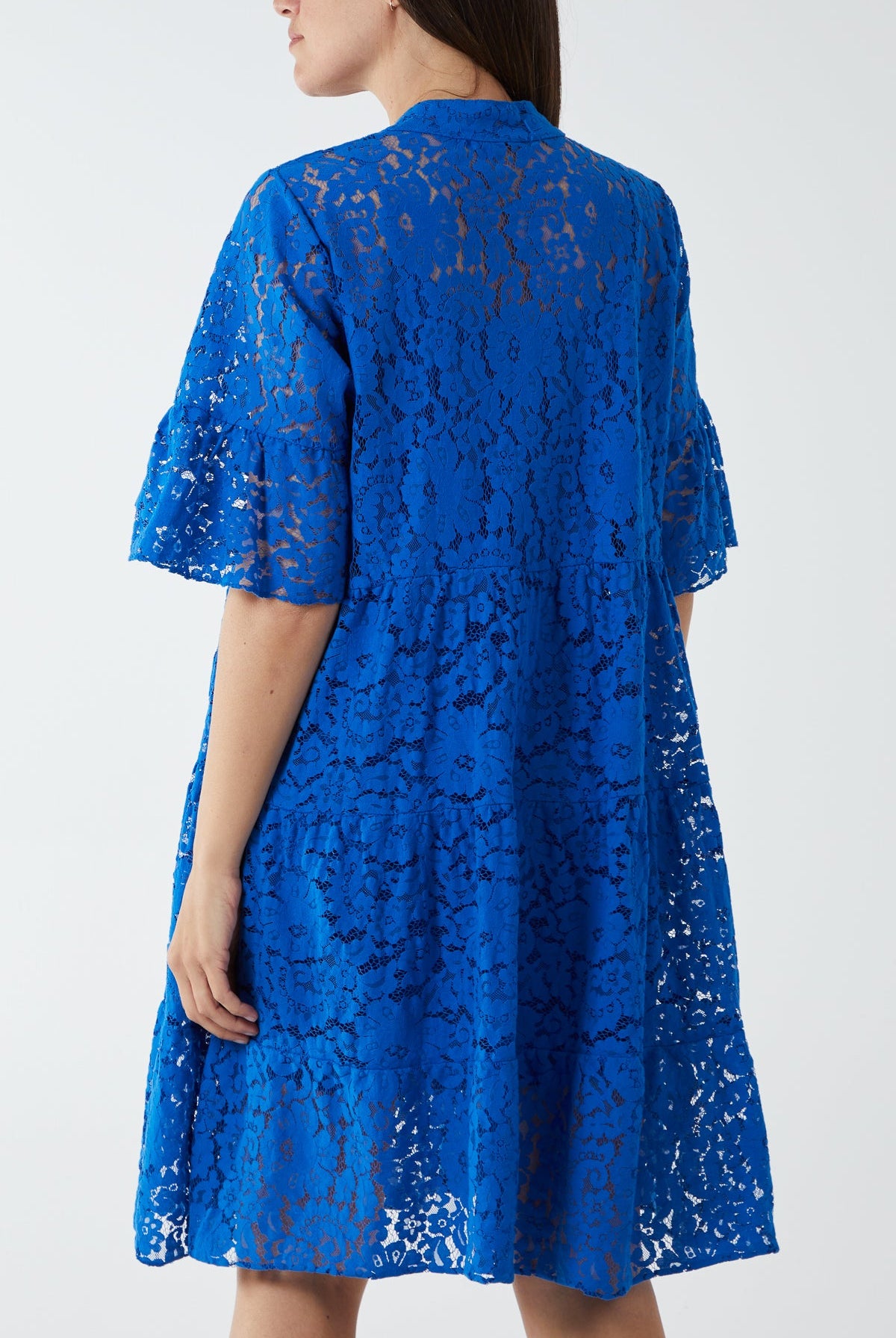 Angel Sleeve Tiered Lace Dress DMF2 WearAll