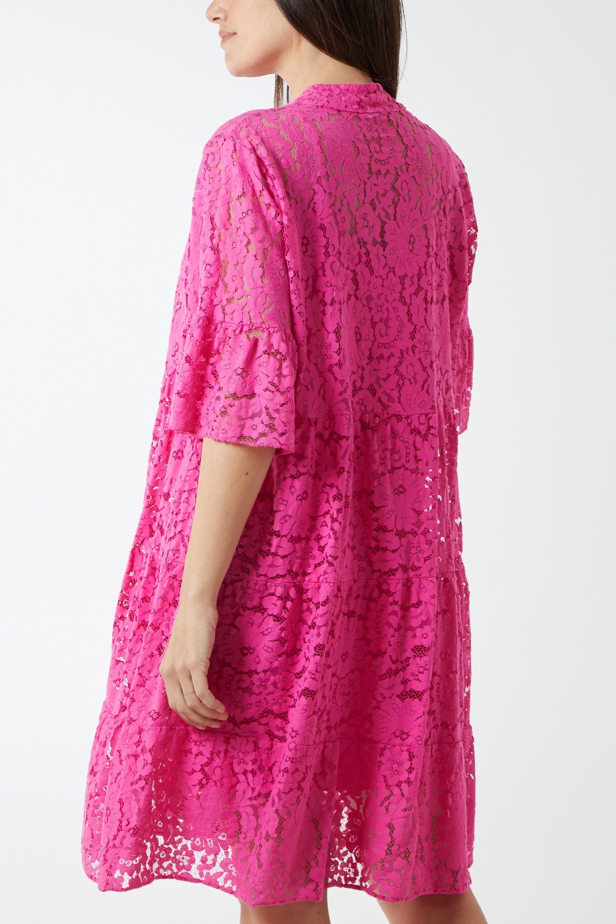 Angel Sleeve Tiered Lace Dress DMF2 WearAll