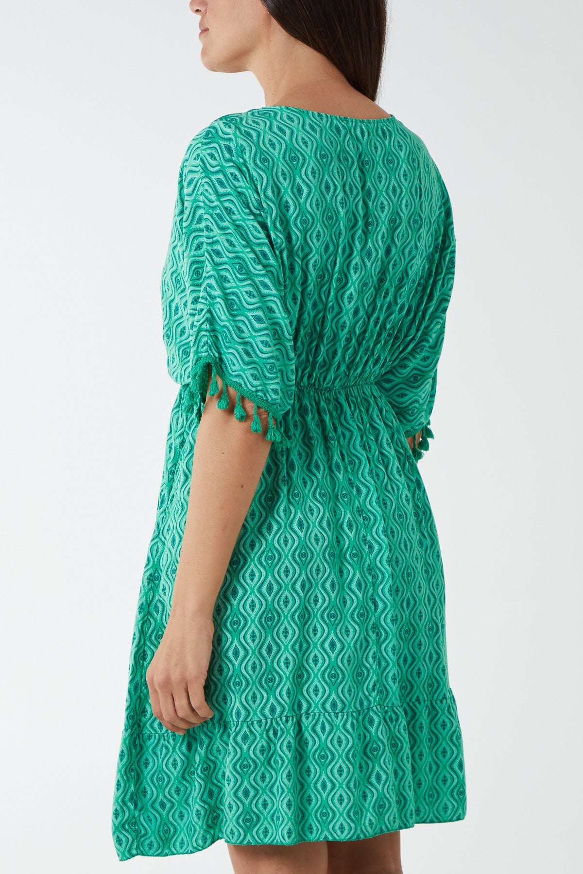 Geometric Tassel Trim Dress DMF2 WearAll