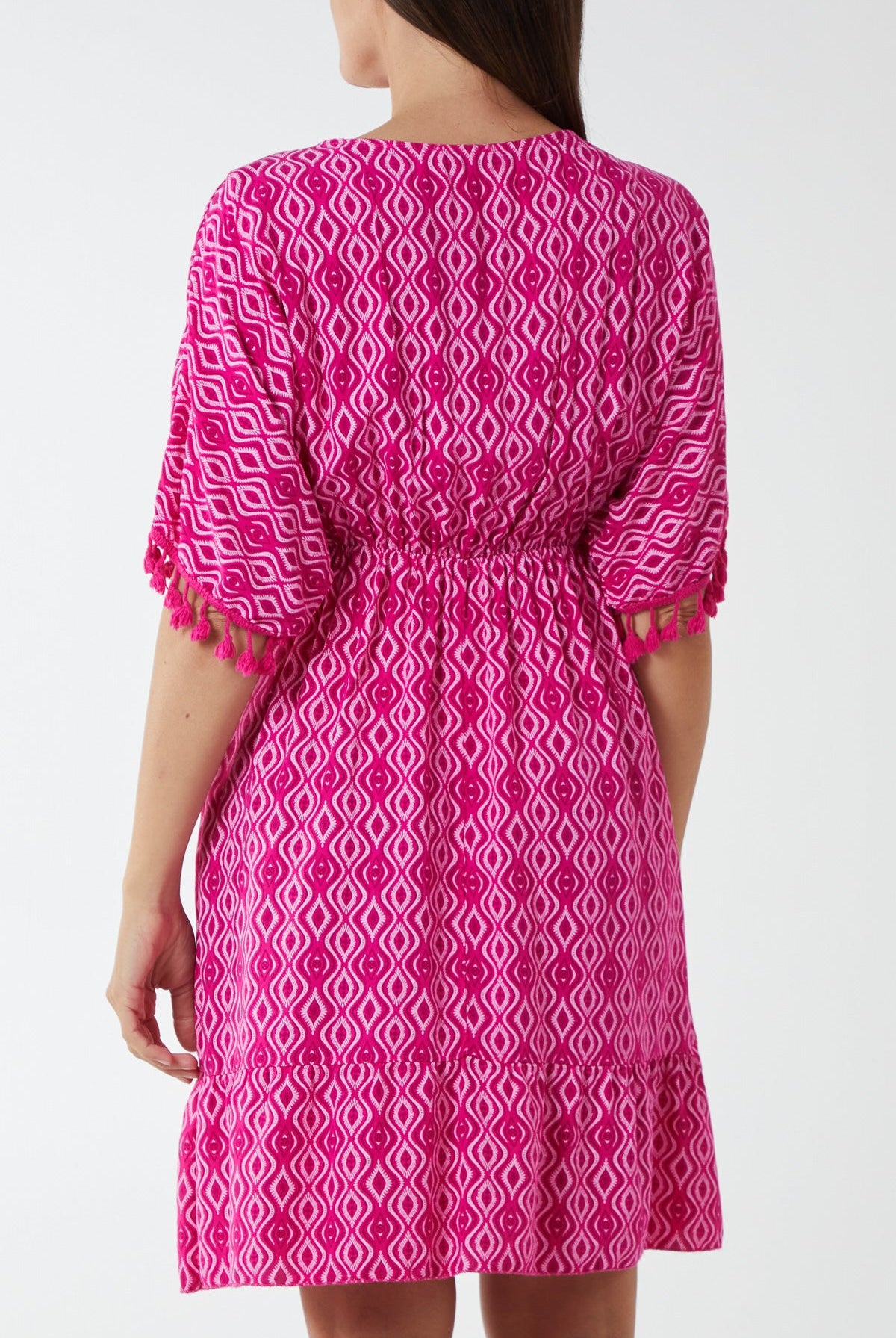 Geometric Tassel Trim Dress DMF2 WearAll