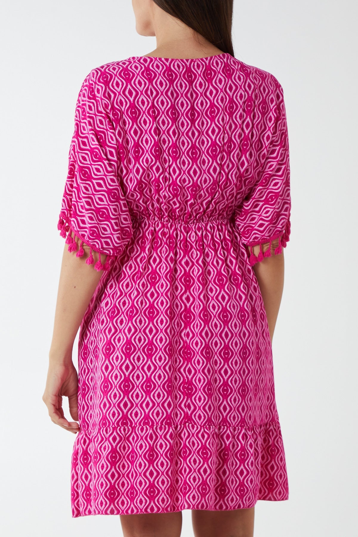 Geometric Tassel Trim Dress DMF2 WearAll