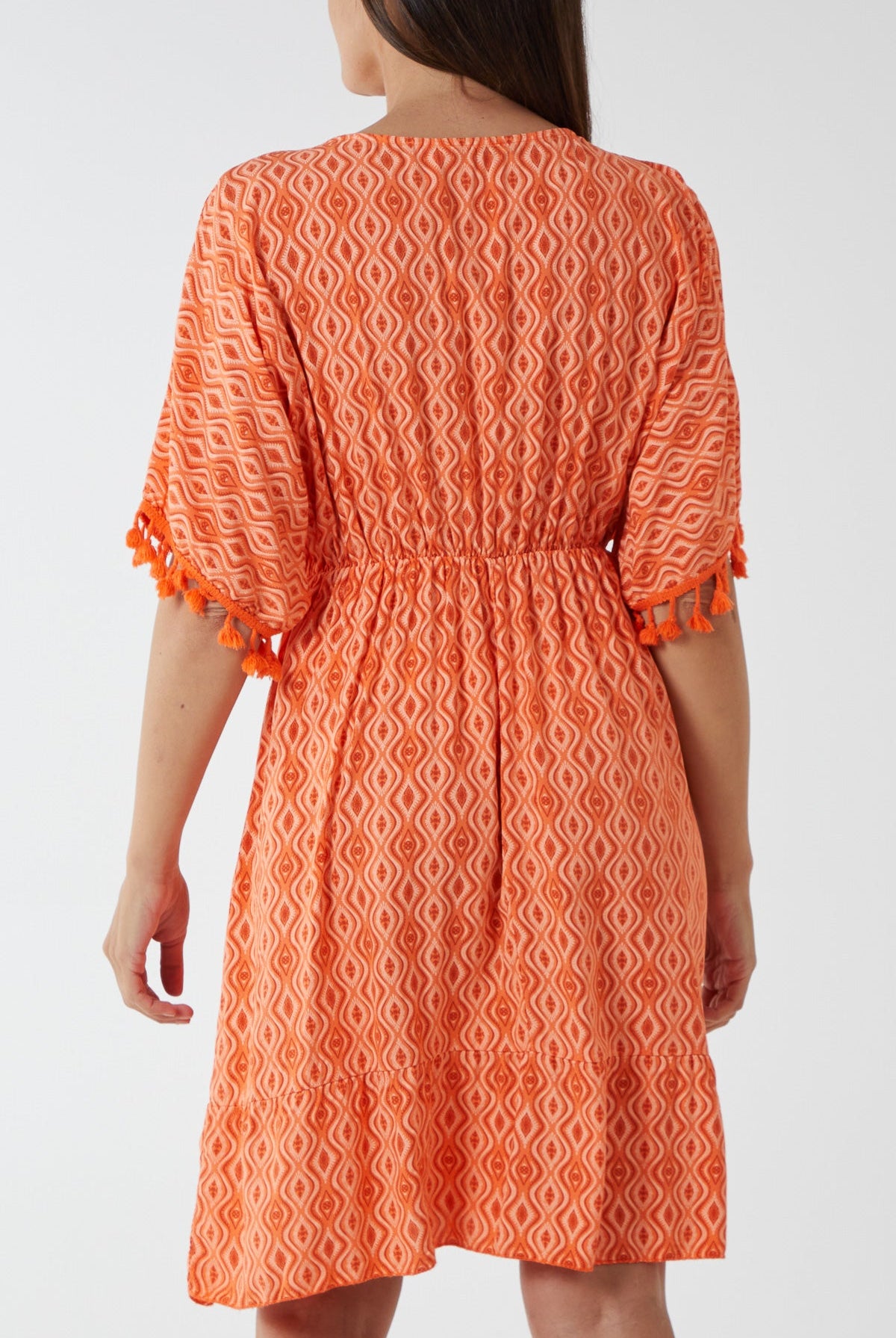 Geometric Tassel Trim Dress DMF2 WearAll