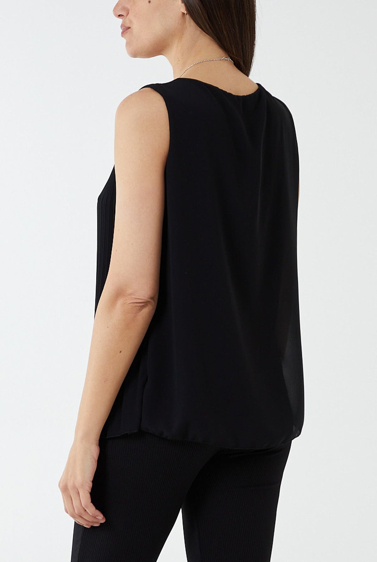 Pleated Necklace Vest TOPMF2 WearAll