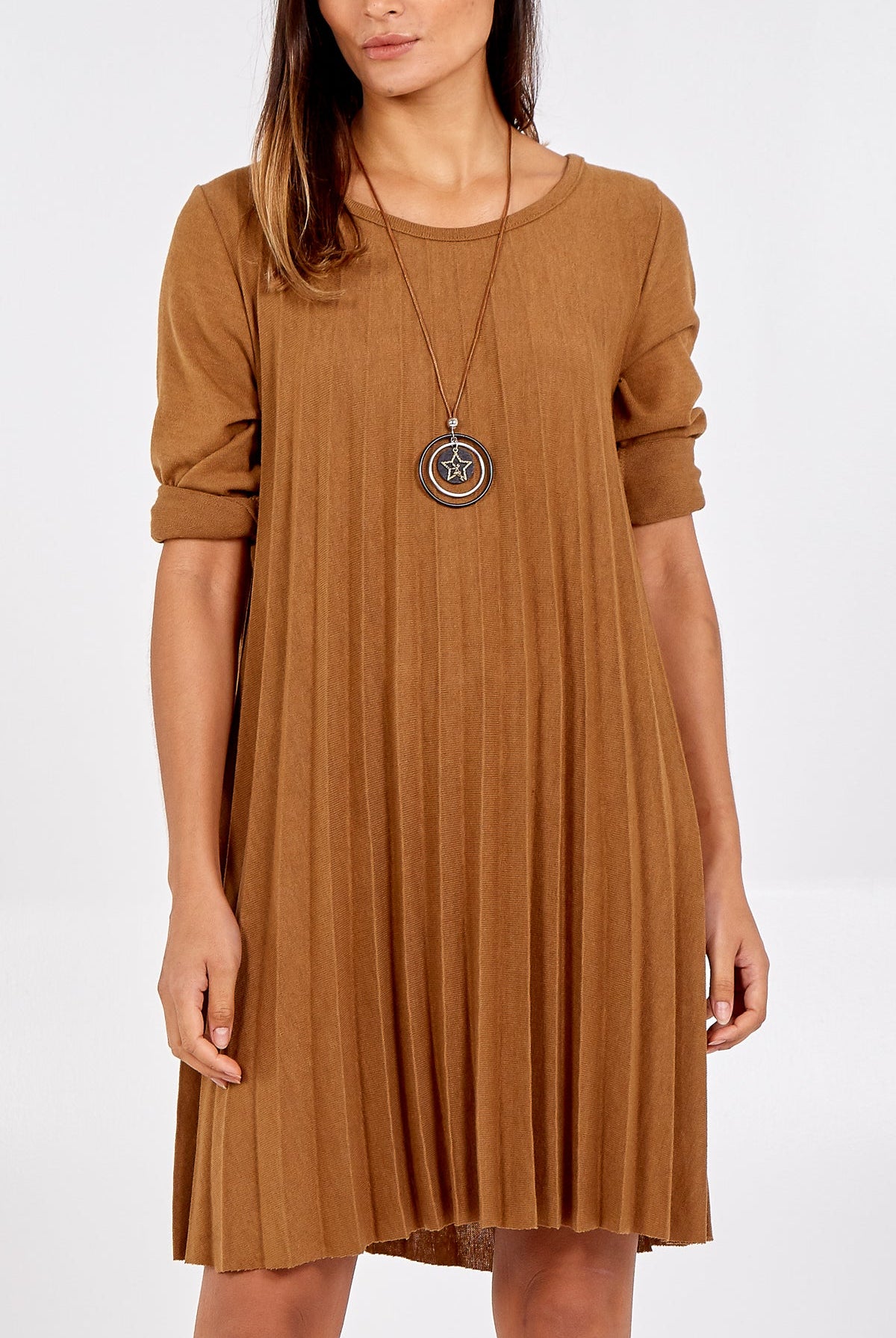 Pleated Necklace Dress DMF2 WearAll