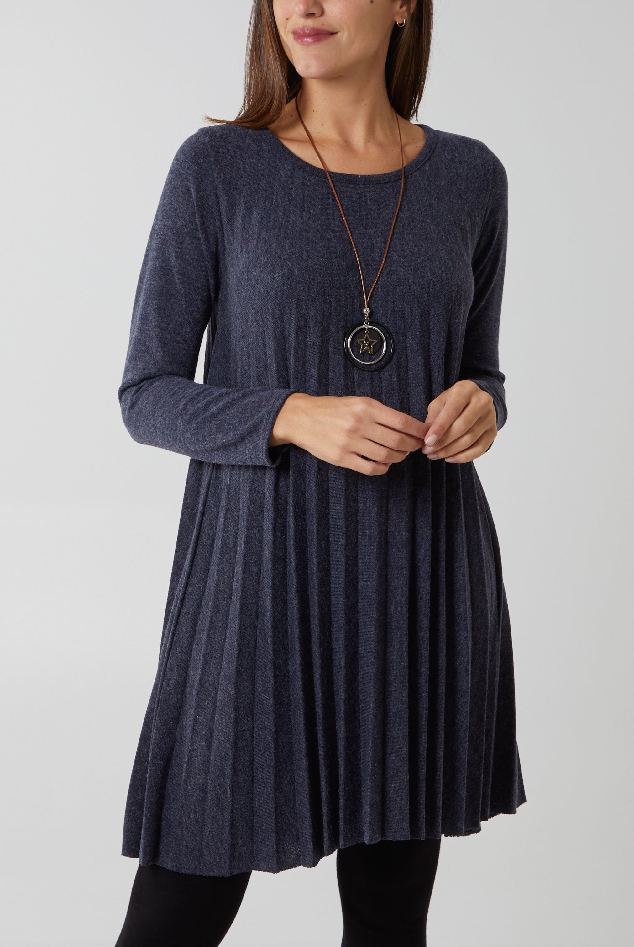 Pleated Necklace Dress DMF2 WearAll