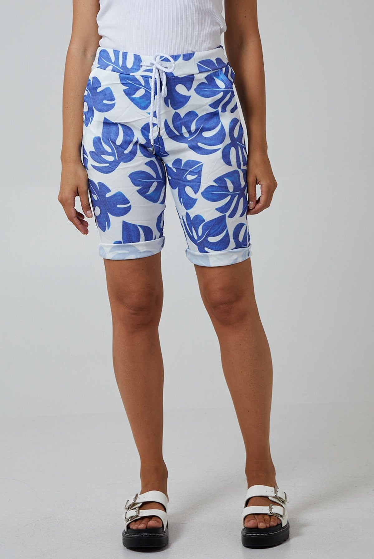 Monstera Leaf Super Stretch Shorts Shorts WearAll