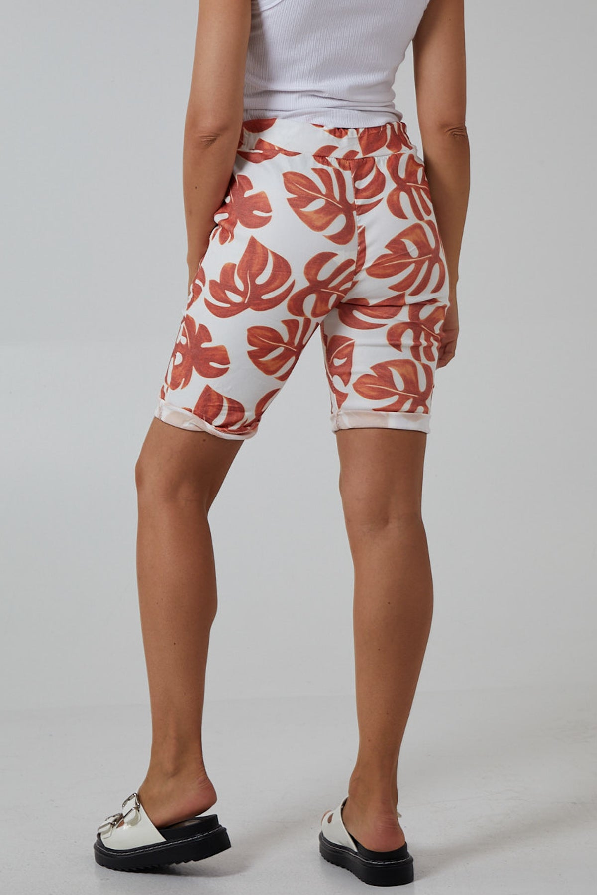 Monstera Leaf Super Stretch Shorts Shorts WearAll