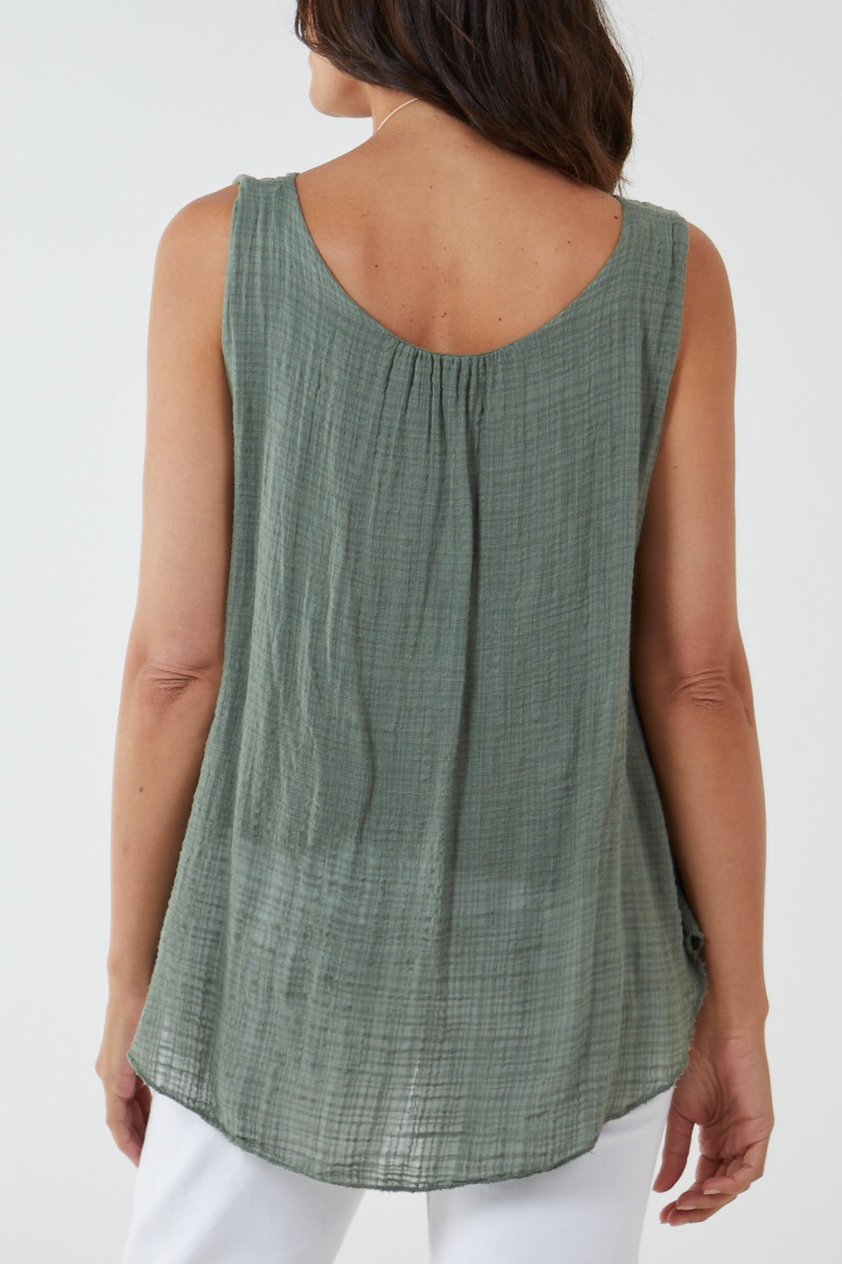 Double Layer Scoop Neck Necklace Vest TOPMF2 WearAll