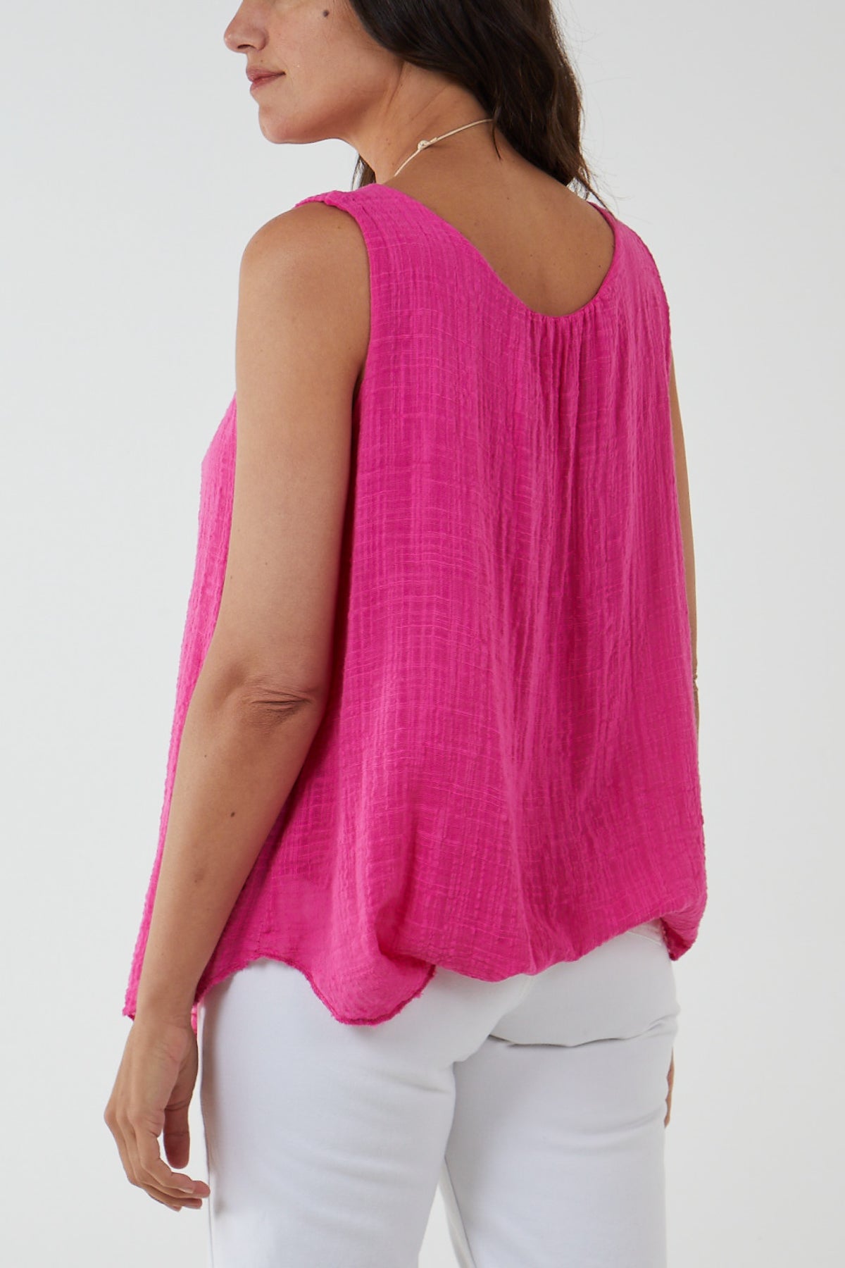 Double Layer Scoop Neck Necklace Vest TOPMF2 WearAll