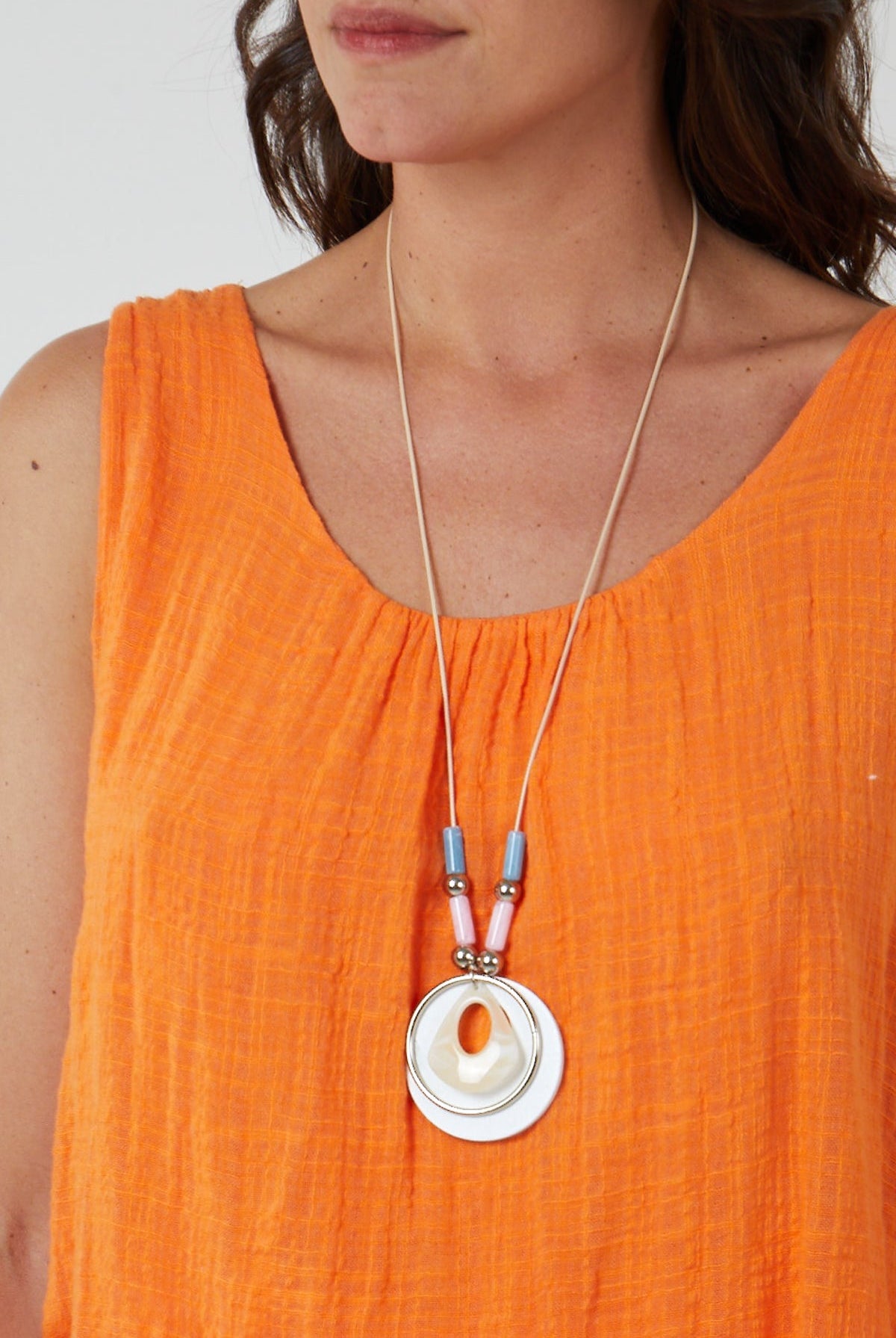 Double Layer Scoop Neck Necklace Vest TOPMF2 WearAll