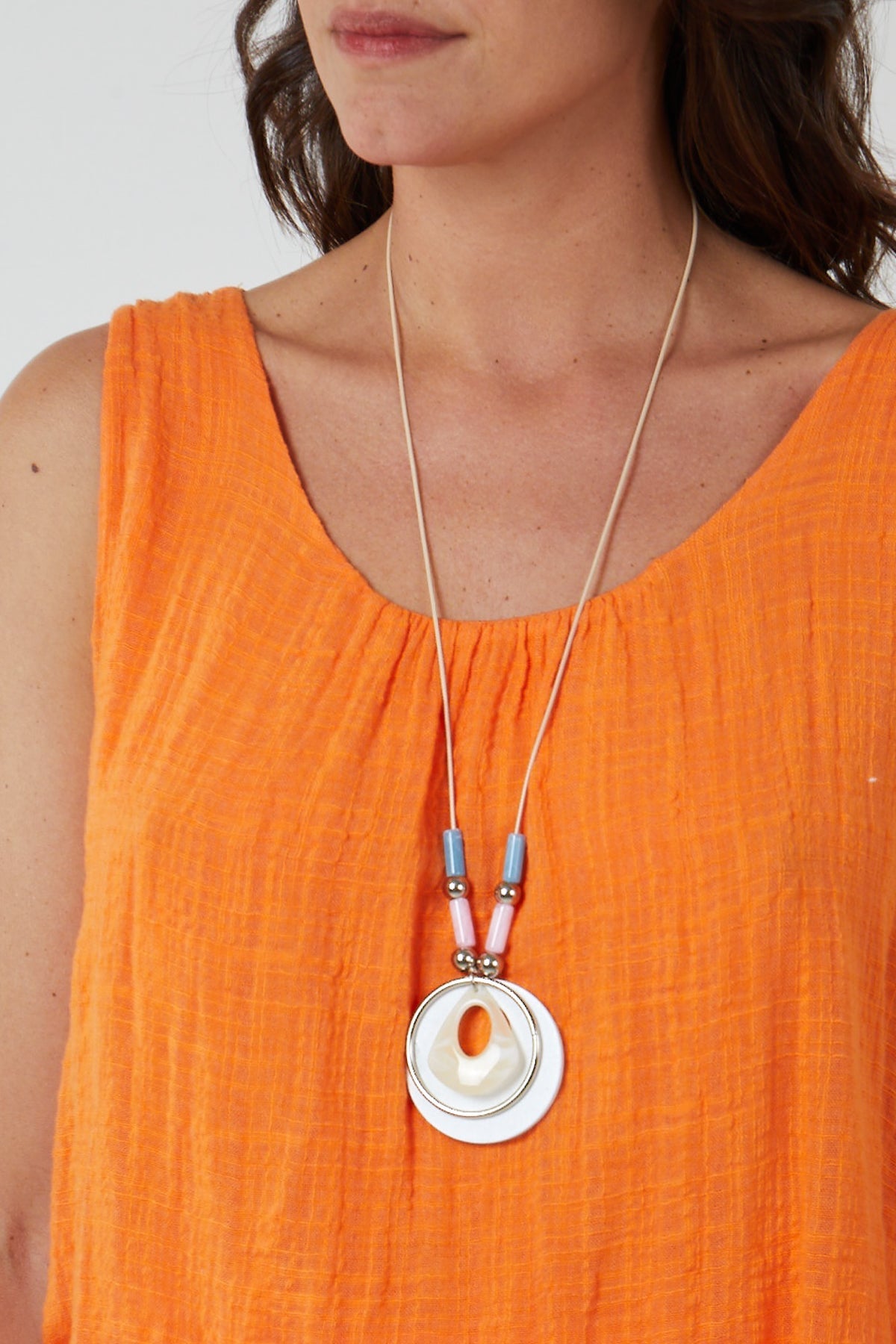 Double Layer Scoop Neck Necklace Vest TOPMF2 WearAll