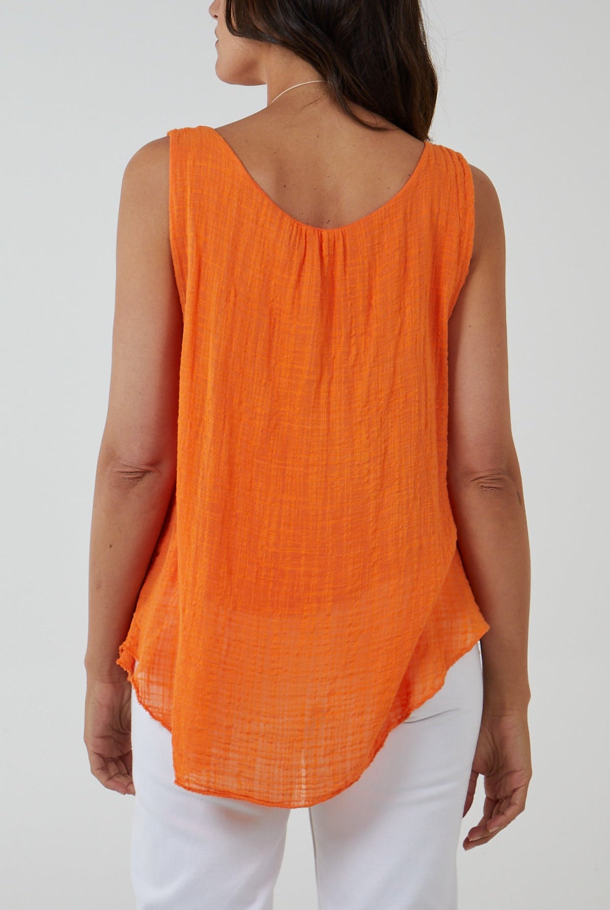 Double Layer Scoop Neck Necklace Vest TOPMF2 WearAll