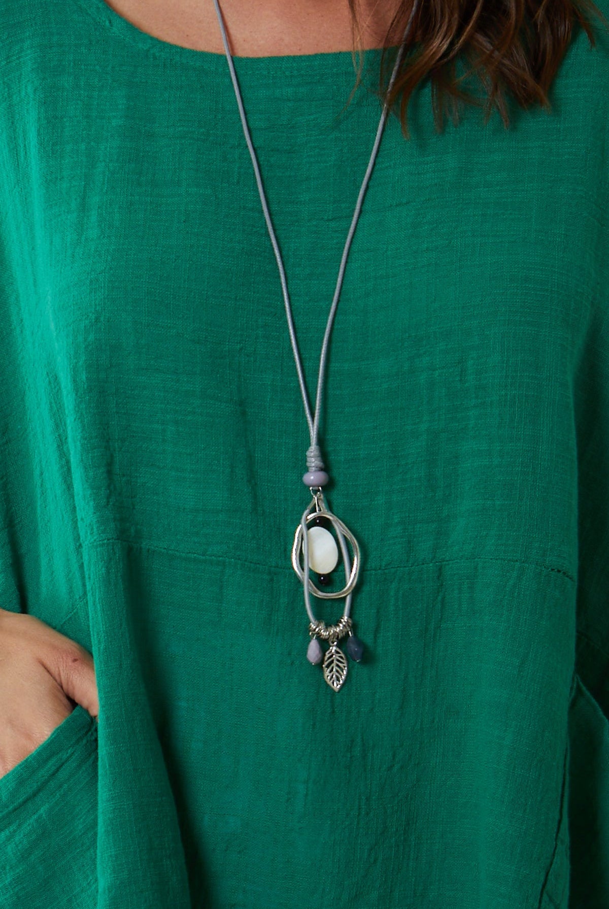 100% Cotton Oversized Pocket Necklace Top TOPMF2 WearAll