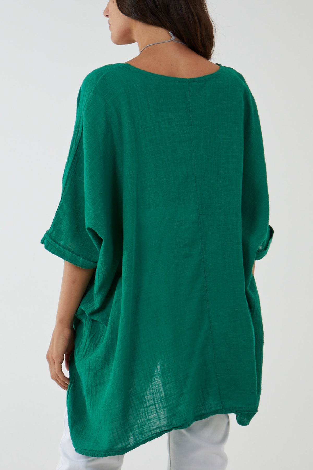 100% Cotton Oversized Pocket Necklace Top TOPMF2 WearAll