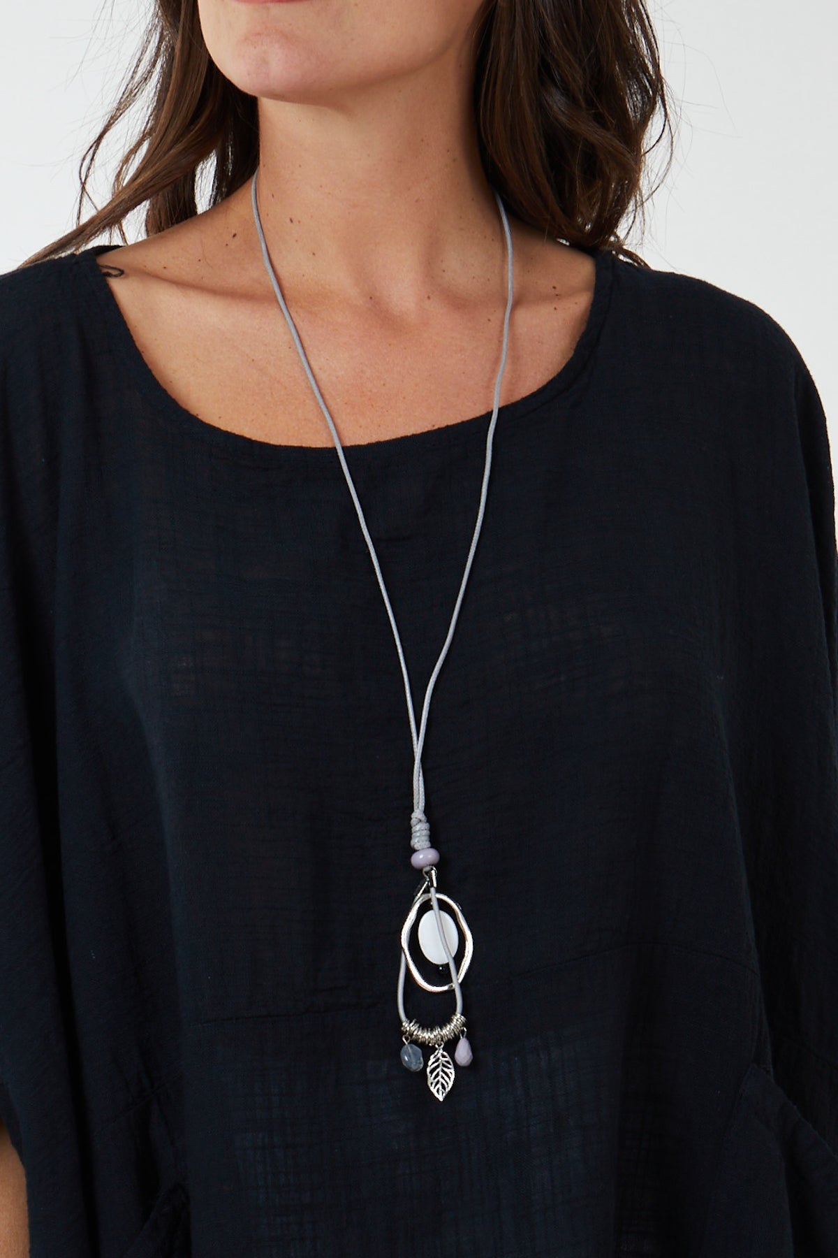 100% Cotton Oversized Pocket Necklace Top TOPMF2 WearAll