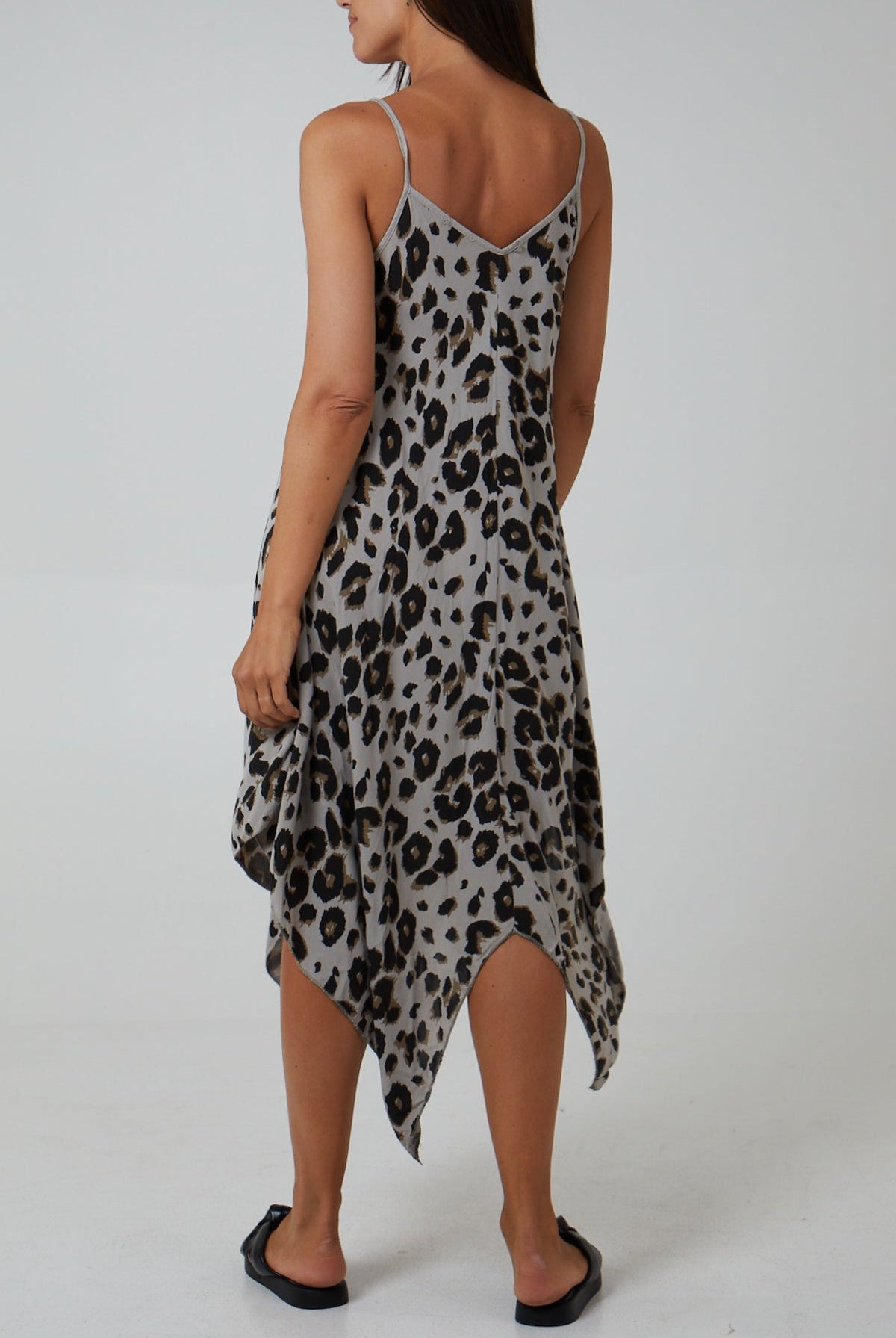 Hanky Hem Leopard Print Dress DMF2 WearAll