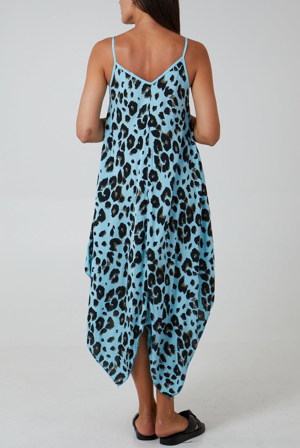 Hanky Hem Leopard Print Dress DMF2 WearAll