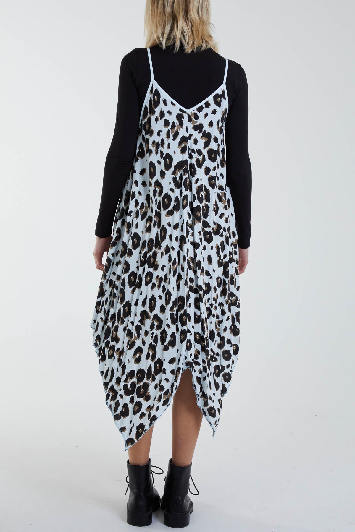 Hanky Hem Leopard Print Dress DMF2 WearAll
