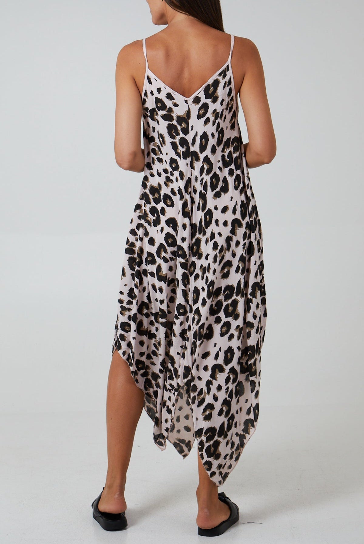 Hanky Hem Leopard Print Dress DMF2 WearAll